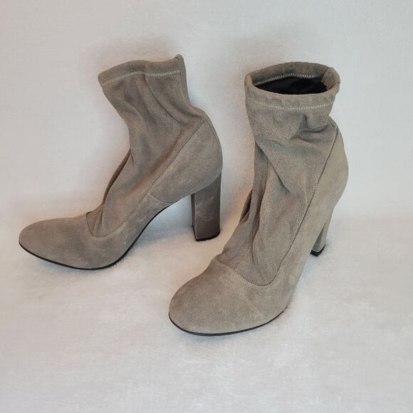 Barneys New York Block-Heel Suede Ankle Boots - Picture 5 of 11